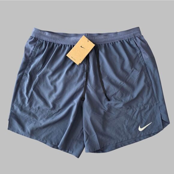 Nike Stride 7" Running Shorts Thunder Blue Black Men's Size Large New DM4761-437 - Picture 1 of 16